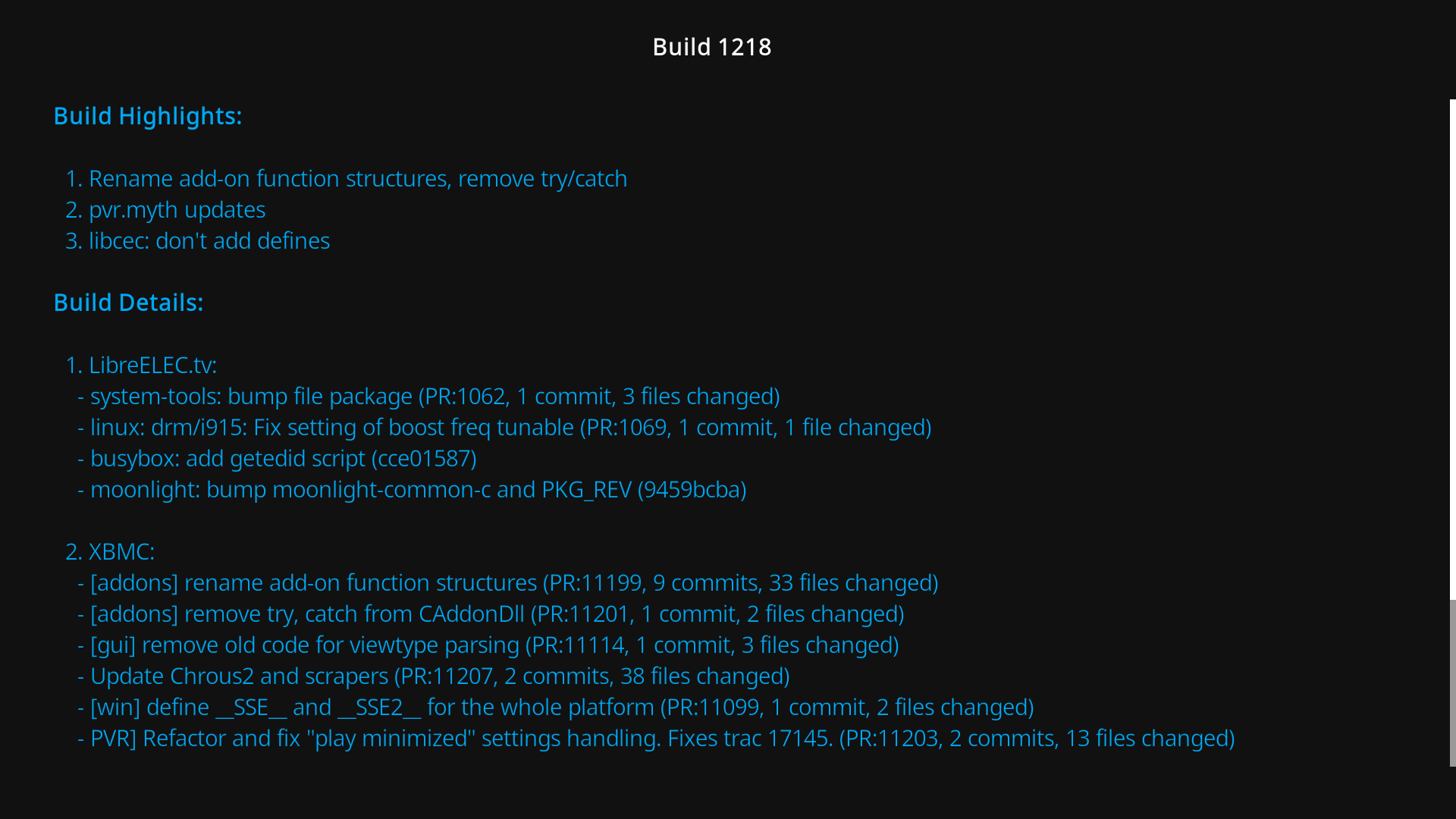 Build details